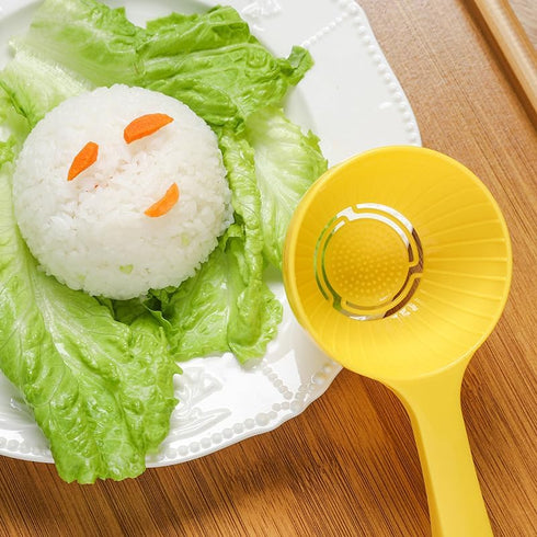Yellow Rice Paddle Scoop Mold For Rice Ball Making, Non-stick Sushi Mold Rice Ball Scooper Rice Spatula Kitchen Gadge for Home Kitchen Restaurant ...