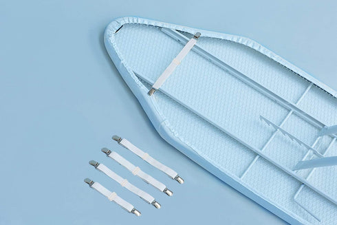Goodtimes Ironing Board Cover Clips, Adjustable Ironing Board Pad Braces Fasteners Mini Suspenders - Keep Cover Flat and Secure Tention Clips...