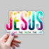 (3pcs) Jesus The Way The Truth The Life Sticker Christian Vinyl Decal Stickers for Water Bottle Laptops Phone Case Car Kindles Hard Hat - 3 x 2"...