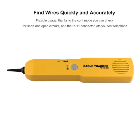 Electrical Wire Tracer Circuit Tester w/Tone Generator & Probe Kit, Cable Signal Locator Tester, Test Circuit Continuity, Network Telephone Line, ...