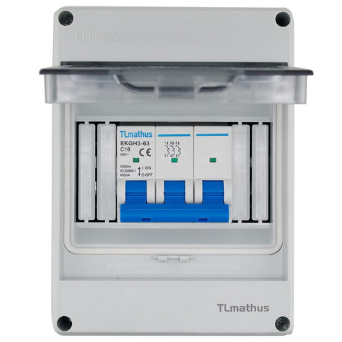 Breaker Box Circuit Breaker Distribution Box, Outdoor Waterproof with DIN Rail, Power Distribution Protection Box for Miniature Circuit Breaker, E...