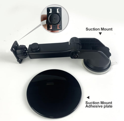 Car Dash Mount Universal Suction Cup Mounting Bracket Fixed on Windshield or Dashboard,Suitable for 7"/ 9"/ 10" Portable Apple CarPlay/Android aut...