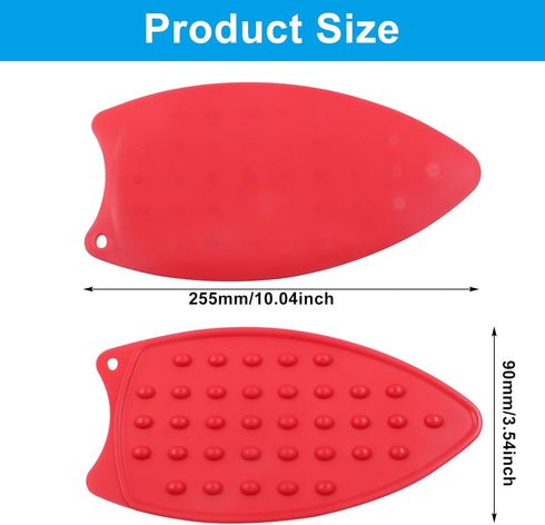 2 Pcs Silicone Iron Rest Pads Mat Iron Hot Heat Resistant Protective Pads for Ironing Board Curling Irons Flat Irons(Red)...