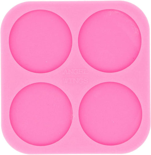 Super Glossy 1.7 inch Silicone Mold for DIY Round Phone Grip Resin Mold, 4-Cavity Circle Phone Socket Molds for Epoxy Resin, Jewelry Making Silico...