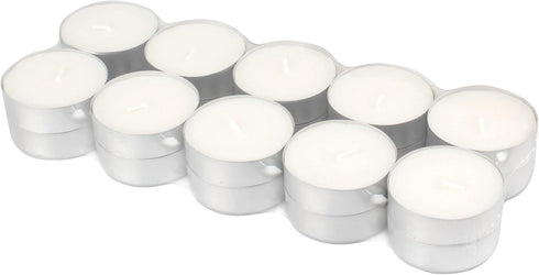 Stonebriar 20 Pack Unscented Mega Oversized Tea Light Candles with 9 Hour Extended Burn Time...