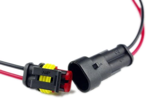 ZYTC 2 Pin Way Car Waterproof Wire Connector Plug Auto Electrical Wire Connectors AWG Terminal Pack of 5...