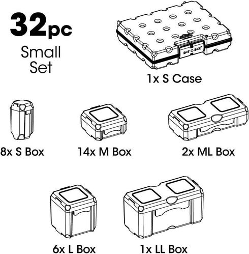 DotBox Small Set 32 pcs from 31 Storage Boxes in a Carrying Case. It’s the Ultimate Small Item Storage System. Perfect for Bead, Jewelry, Craft an...