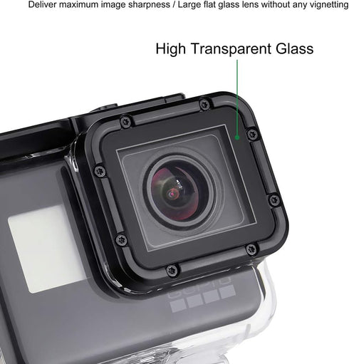 Waterproof Housing Case for GoPro Hero 7 Black, Hero 5 6 Black, Hero (2018) - 45M Underwater Protective Dive Housing Shell for GoPro Hero7 Hero6 H...