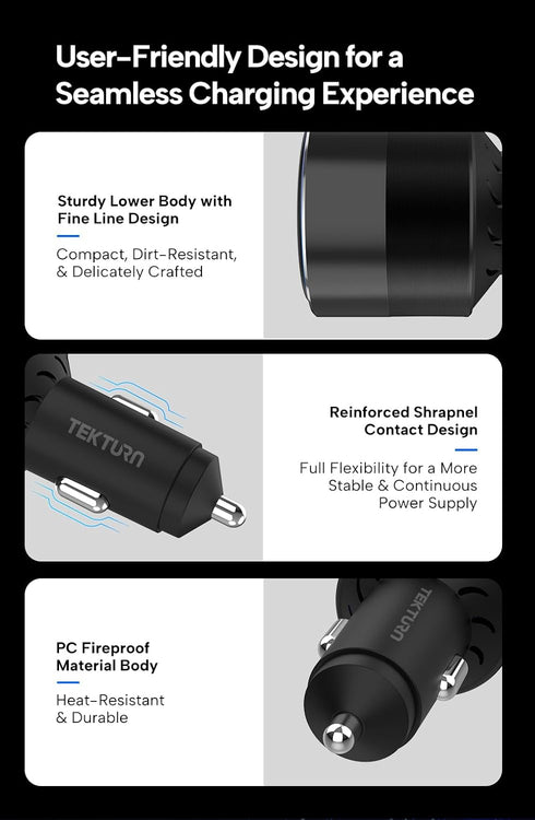 160W Car Charger with 100W E-Mark Cable - Multiport (2 USB-C & 1 USB-A) Super Fast Charging, Compatible with iPhone 15/14/13/12, Samsung S24/S23/S...