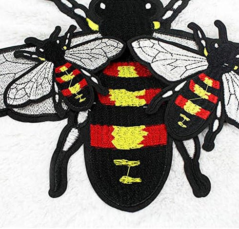Retro Embroidery Large/Med/Small Bees/Wasps Paste Patch Clothing Sweater DIY Accessories Fashion Patch...