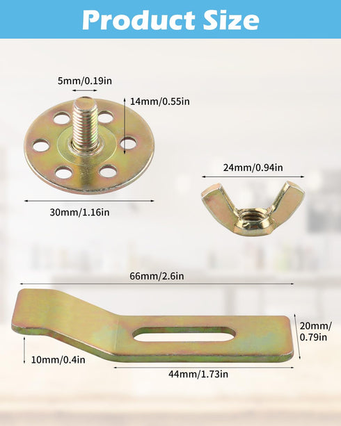 12Pcs Premium Sink Clips Kit, Undermount Sink Brackets, Heavy Duty Undermount Sink Clips for Bathroom, Kitchen, granite,Vanity Countertop Sink Sup...