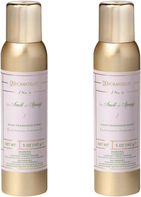 Aromatique The Smell of Spring Aerosol Room Spray Set of 2 - Home Fragrance, Long Lasting Room Air Freshener Home Spray Deodorizer Xmas Christmas ...