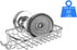 Soap Dish for Shower Suction Cup Powerful Vacuum System Rustproof 304 Stainless Steel Basket Sponges Holder with Razor Hooks for Bathroom or Kitch...