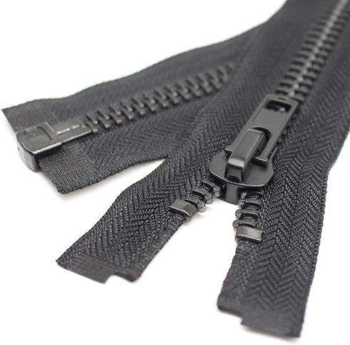 YaHoGa #10 25 Inch Black Nickel Separating Jacket Zipper Metal Zipper Heavy Duty Metal Zippers for Jackets Sewing Coats Crafts (25" Nickel)...