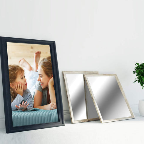 Lamoutor 32 Flexible Mirror Sheets - Square Mirror Tiles Self-Adhesive Wall Stickers for Home Decor...