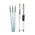 LWBTOSEE 2pc Nail Ombre Brush Nail Art Painting Pen Brush UV Gel Polish Gradient Color Rhinestone Crystal Acrylic Nail Drawing Pen...