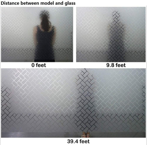Bloss Privacy Window Film Decorative Window Film Frosted Window Decals Clear Glass Film Non-Adhesive for Home Office Glass,17.7 x 78.7inch...