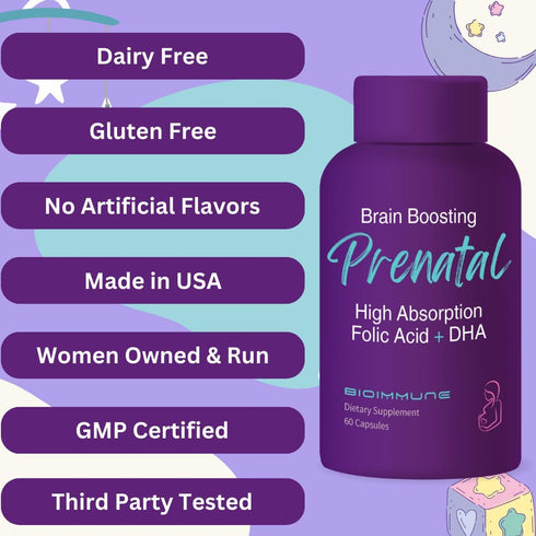 Ultra Strength Bio-Available Prenatal Vitamins for Women, Naturally Occurring Methylated Folate Folic Acid, DHA Omega 3. Supports Brain Developmen...