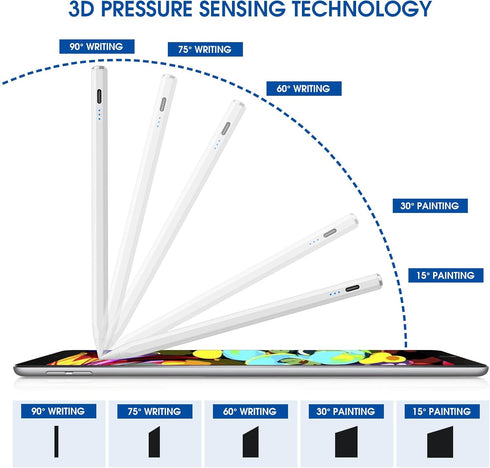 Stylus Pen for Touch Screens?15 Minutes Fast Charging for iPad2018-2023, Apple Pencil is Compatible with Apple iPad Pro 11/12.9 inch, iPad Mini 5/...