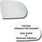 Mirror Glass + Full Size Adhesive Pad for 14-22 Jeep Cherokee, 18-22 Compass Passenger Side Replacement (2014 2015 2016 2017 2018 2019 2020 2021 2...