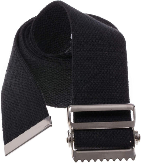 COW&COW Transfer and Gait Belt with Metal Buckle (Black, 60")...