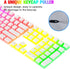 Pudding Keycaps Double Shot PBT Keycap Set with Translucent Layer,for 104 87 61 Keys RGB Backlit Mechanical Keyboards,OEM Profile,US Layout-White...