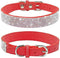 Rhinestone Dog Collar with Full Dazzling Crystals, Soft Suede Leather Collar Dog Cat Puppy Gift Girl, Cute Collar Studded Sparkling Diamonds for S...
