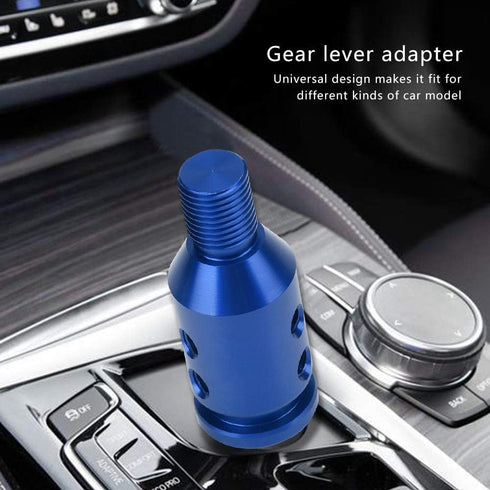 Universal Gear Shift Knob Adapter, Automotive Manual Transmission Non Threaded Shifter Kit Car Aluminum Alloy Racing Replacement Boot Retainer Sti...