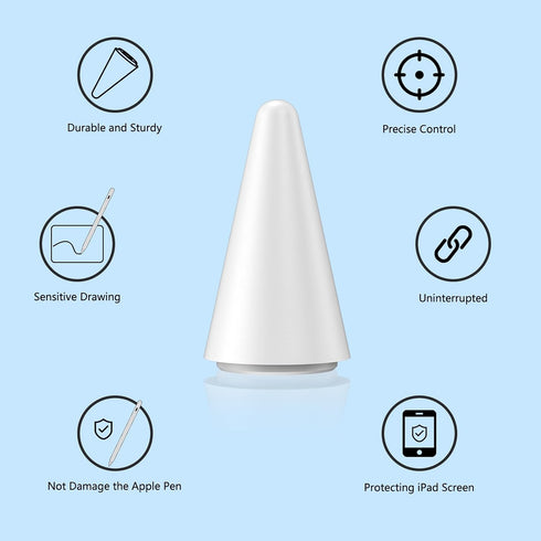8 Pack Apple Pencil Tips, Replacement Tips Only Compatible with our KARFUN Pencil, iPencil Nib for iPad Pencil 2018-2023, iPad 10/9/8/7/6 Gen, iPa...