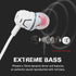 Phiaton C450S in Ear Stereo Earbuds Headphones Wired Earphones with Microphone and Controller, Extreme Bass, White...
