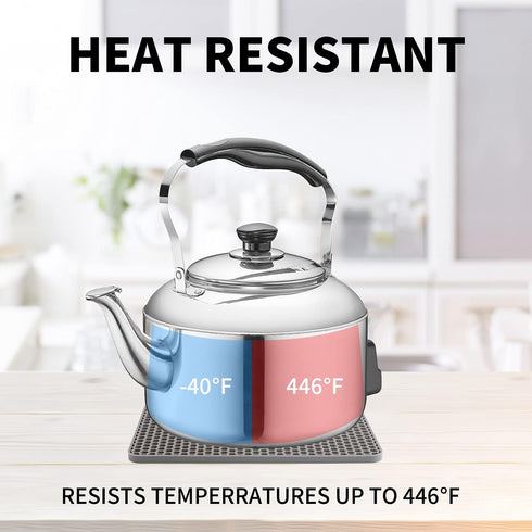 Silicone Trivet Mats, Silicone Pot Holders for Hot Pots and Pans, Heat Resistant Counter Mats for Tables, Countertops, Spoon Rest and Large Coaste...