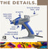Mini Hot Glue Gun Kit - 25W Small Size Stand up High Temp Hot Melt GlueGun Set with 10 Mini Glue Gun Sticks for Glue Gun, Fine Tip Adhesive Silico...
