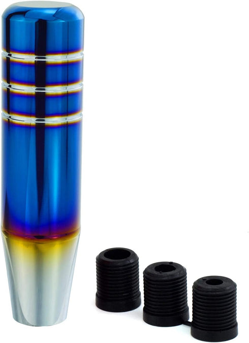 5" Shift Auto Knob, Car Gear Stick Shifter Handle Fit Most Automatic Manual Transmissions, Blue-Silver...