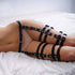 Leather Leg Body Harness Fashion Rave Goth Waist Chain Garter Belts for Women...