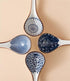 Ceramic Ramen Spoons, Asian Soup Spoon, Japanese Spoons for Kitchen, Pho, Dumpling, Noodles, Wantan, Miso, No slip into soup - 6.5 Inch, Blue, Set...