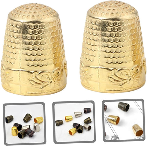 PLAFOPE 10pcs Thickened Thimble Finger Cot Quilting Thimble Fingertip Thimble Portable Sewing Thimble DIY Thimble Finger Thimble Small Finger Need...