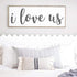 Tamengi I Love Us Wood Sign - Rustic Farmhouse Decor - 6x20inch - Red, White, Black - Wall Mount - Home Decor, Events...