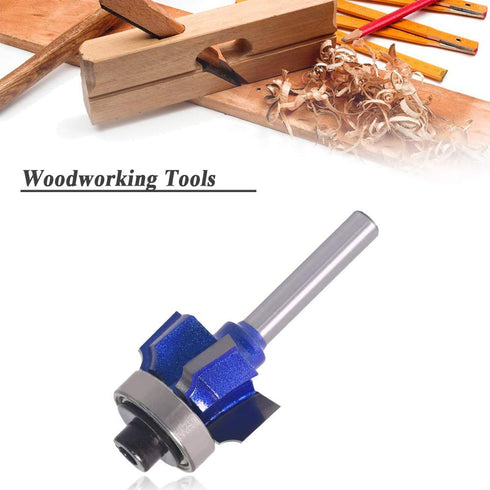 Mesee 4-Teeth Round Over Router Bit, 1/4 Inch Shank Corner Rounding Edge Trimming Router Bit Woodworking Milling Cutter Tool with 5/128 Inch Radiu...