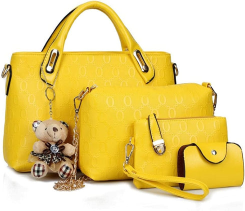 4pcs Set Handbags for Women Shoulder Bag Purse Card Holder Shopper Tote Satchels...