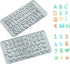Verdental Silicone Letter Molds and Number Candy Molds Set of 2 Chocolate Molds Non-stick Gummy Molds Happy Birthday Cake Decorations Ice Molds (B...