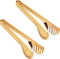 2-Pack Stainless Steel Gold Salad Tongs, Non-slip & Easy Grip Smart Locking Clip Handy Utensil for Cooking, Serving, Barbecue, Buffet, Salad, Ice,...