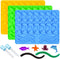 Gummy Molds Hard Candy Molds - Candy Molds Silicone Including Worms, Starfishs, Dolphins, Octopus, Sharks Sea Mold, Pinch Test Approved Pack of 3 ...