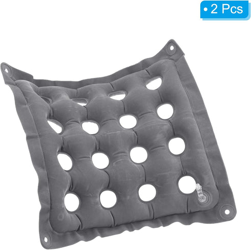 PATIKIL Inflatable Seat Cushion, 2 Pack Portable Air Seat Chair Cushions Breathable Flocked Square Seat Pad for Home Wheelchairs Office Chairs, Gr...