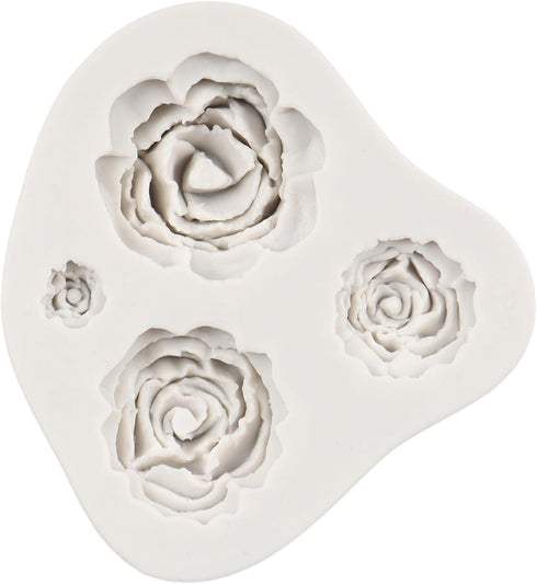 Rose Mold Rose Flower Silicone Fondant Cake Molds For Cupcake Topper Cake Decoration Chocolate Candy Polymer Clay Gum Paste...