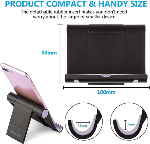 Cell Phone Stand Multi-Angle,?2 Pack? Tablet Stand Universal Smartphones for Holder Tablets(6-11"), e-Reader, Compatible Phone XS/XR/8/8 Plus/7/7 ...