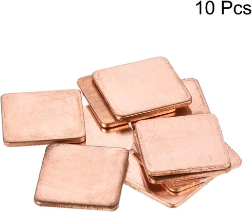 uxcell Flat IC Chipset Thermal Copper Heatsink for CPU GPU 20 x 20 x 1.5mm 10pcs...