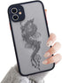 Ownest Compatible for iPhone 11 Case for Clear Fashion Animal Dragon Cartoon Pattern Frosted PC Back 3D and Soft TPU Bumper Protective Silicone Sh...