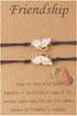 Fuqimanman2020 2pcs Long Distance Matching Enamel Butterfly Love Charm Bracelet Set for 2 Couple Best Friends BFF Friendship Mother Daughter Jewel...