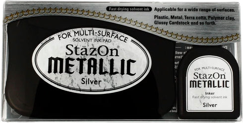 Tsukineko Stazon Ink Pad, Silver...