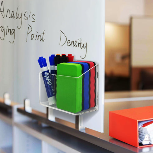 Magnetic Glass Whiteboard Marker Holder, Magnetic Pen Holder, Magnetic Dry Erase Marker Holder, Whiteboard Marker Holder Magnetic Marker Holder fo...